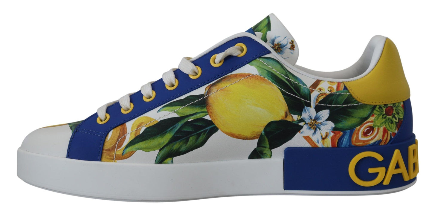 Dolce & Gabbana Elegant Multicolor Leather Low Top Sneakers