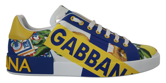 Dolce & Gabbana Elegant Multicolor Leather Low Top Sneakers