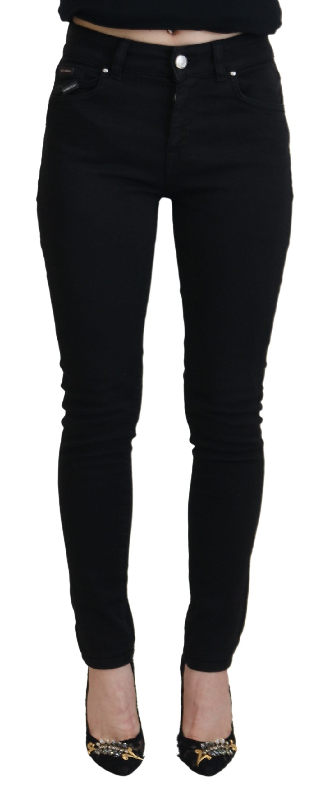 Dolce & Gabbana Elegant Black Denim Pants