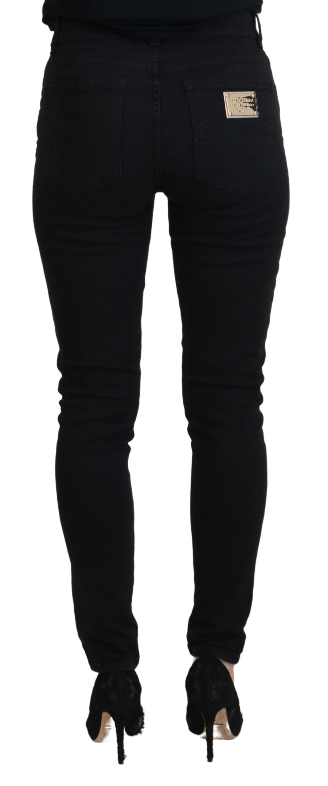 Dolce & Gabbana Elegant Black Denim Pants