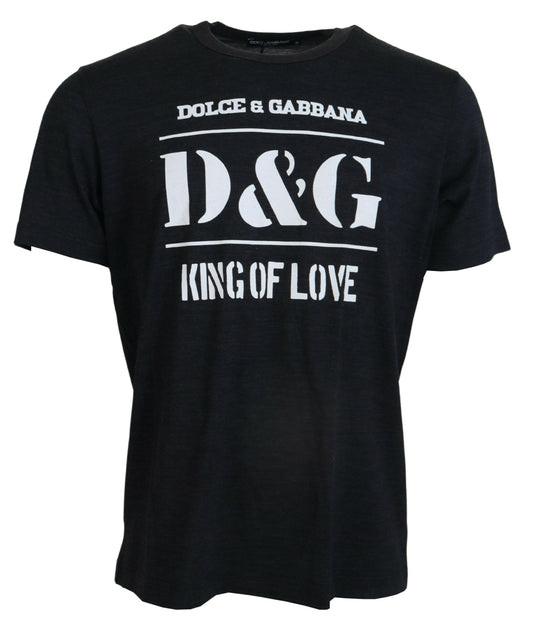 Dolce & Gabbana Elegant Gray Wool Crewneck T-Shirt