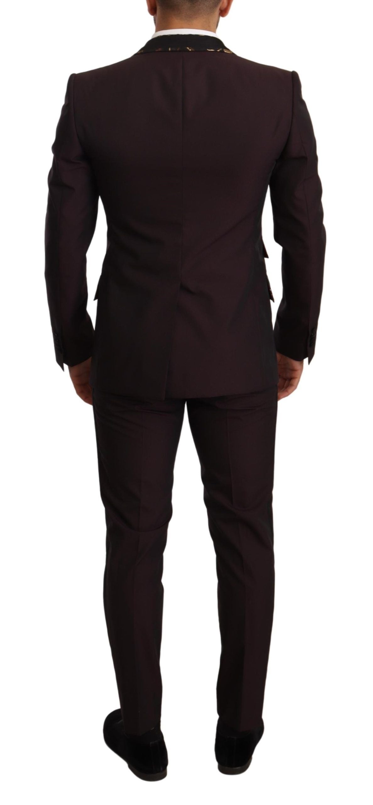 Dolce & Gabbana Elegant Purple Slim Fit 3-Piece Suit