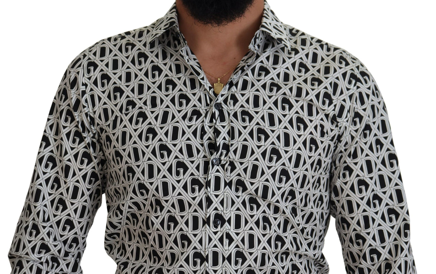 Dolce & Gabbana Elegant Slim Fit Logo Print Shirt