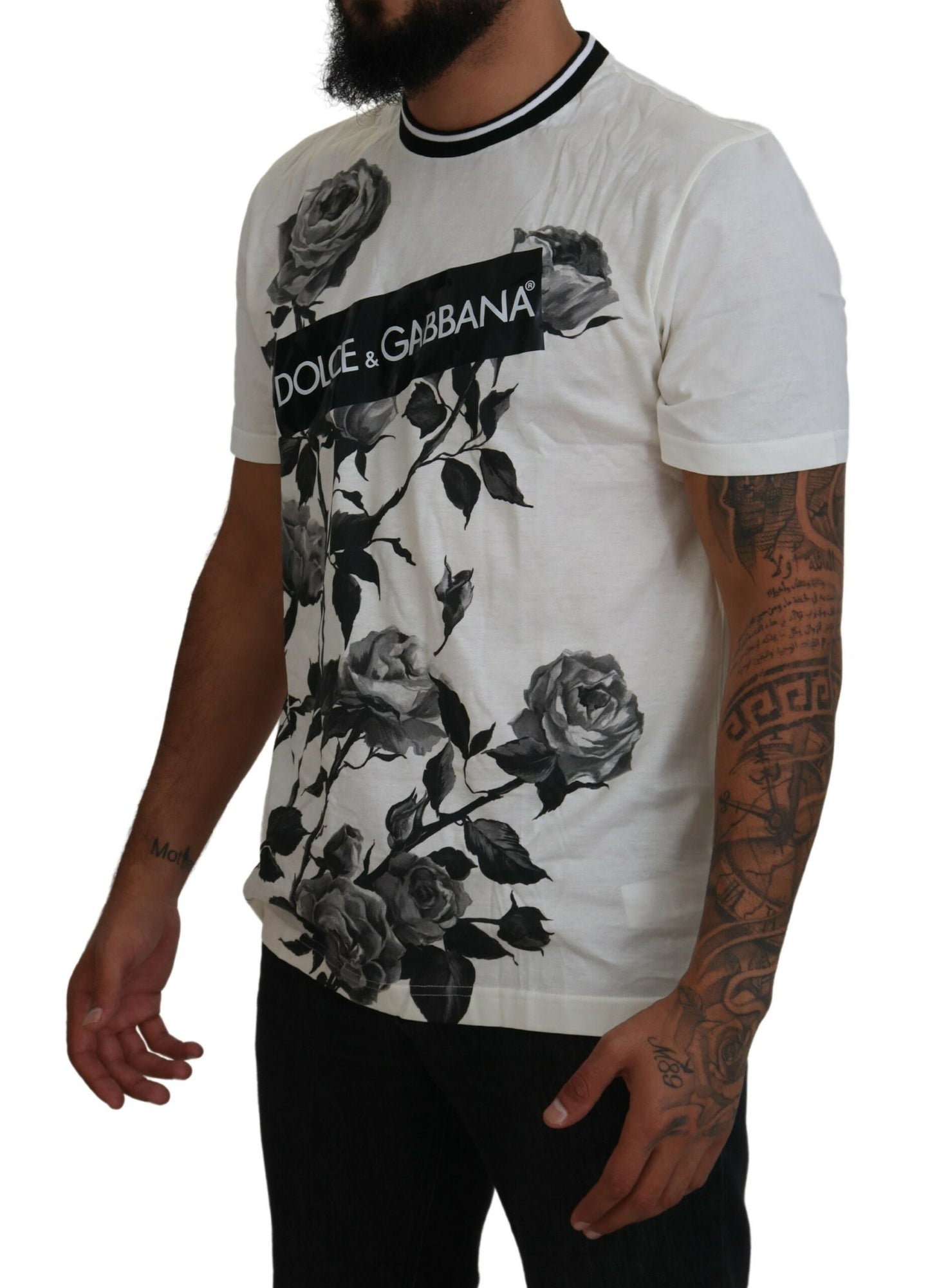 Dolce & Gabbana Chic Monochrome Crewneck T-Shirt