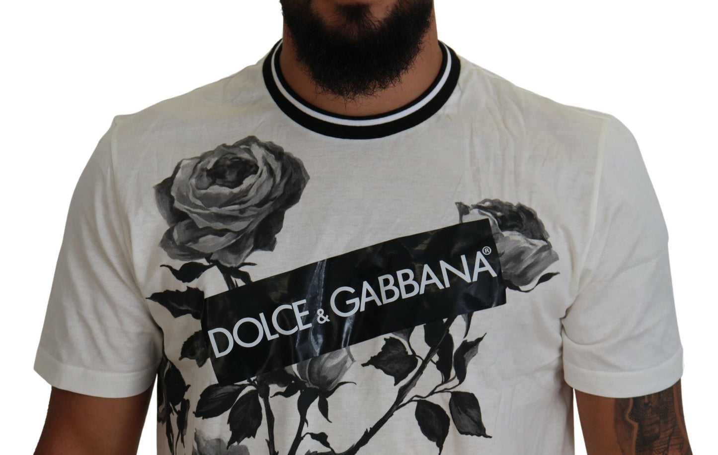 Dolce & Gabbana Chic Monochrome Crewneck T-Shirt