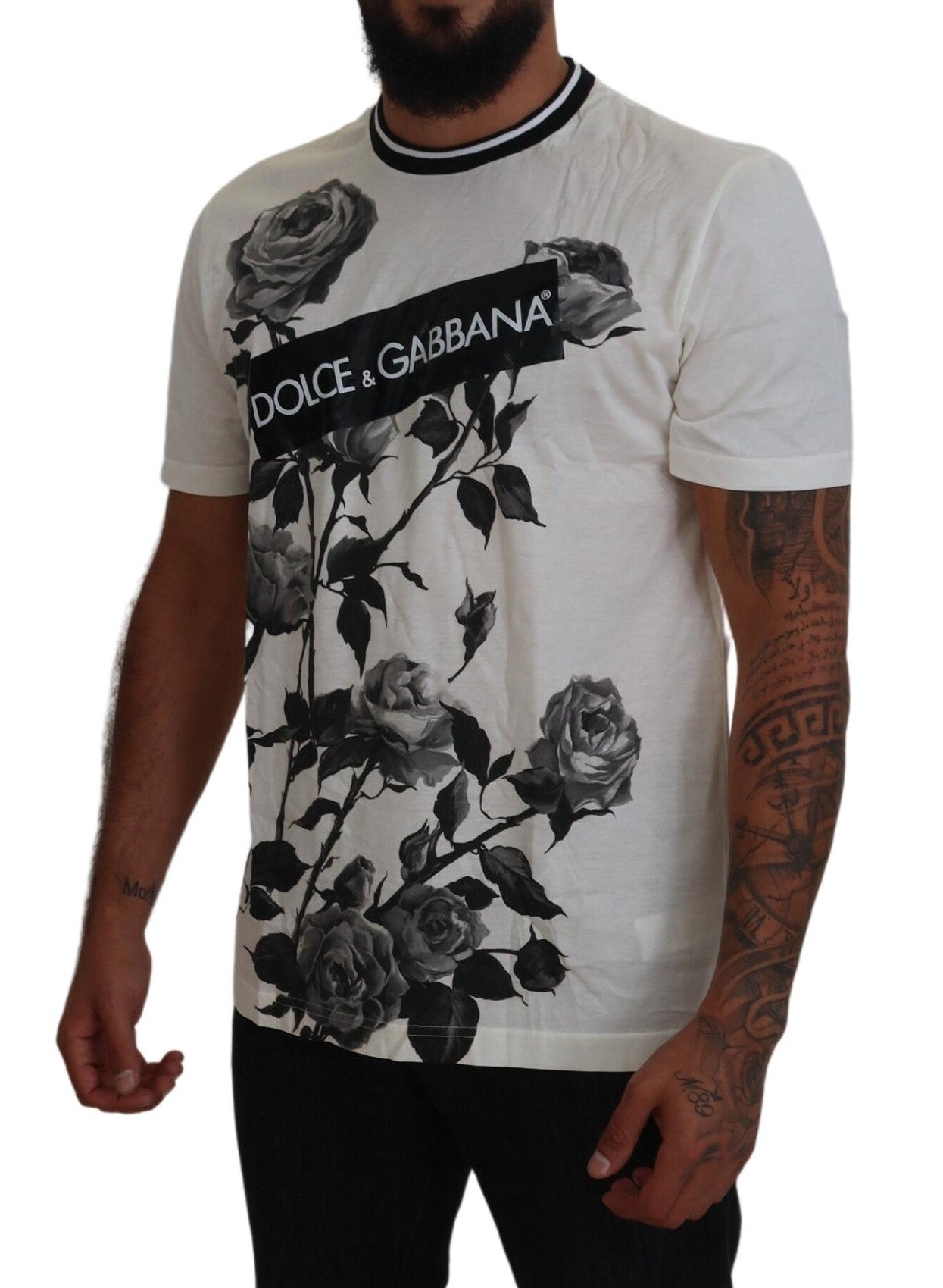 Dolce & Gabbana Chic Monochrome Crewneck T-Shirt