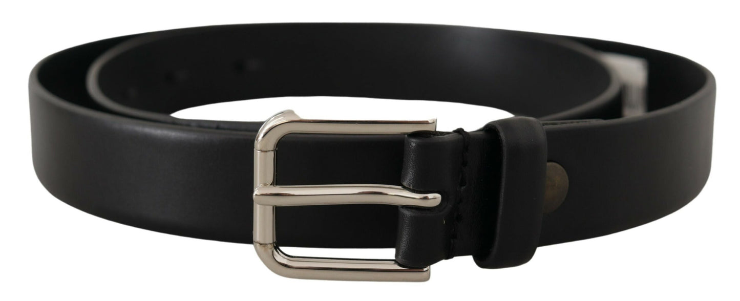 Dolce & Gabbana Elegance Reimagined Black Leather Belt