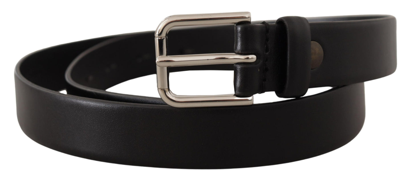 Dolce & Gabbana Elegance Reimagined Black Leather Belt