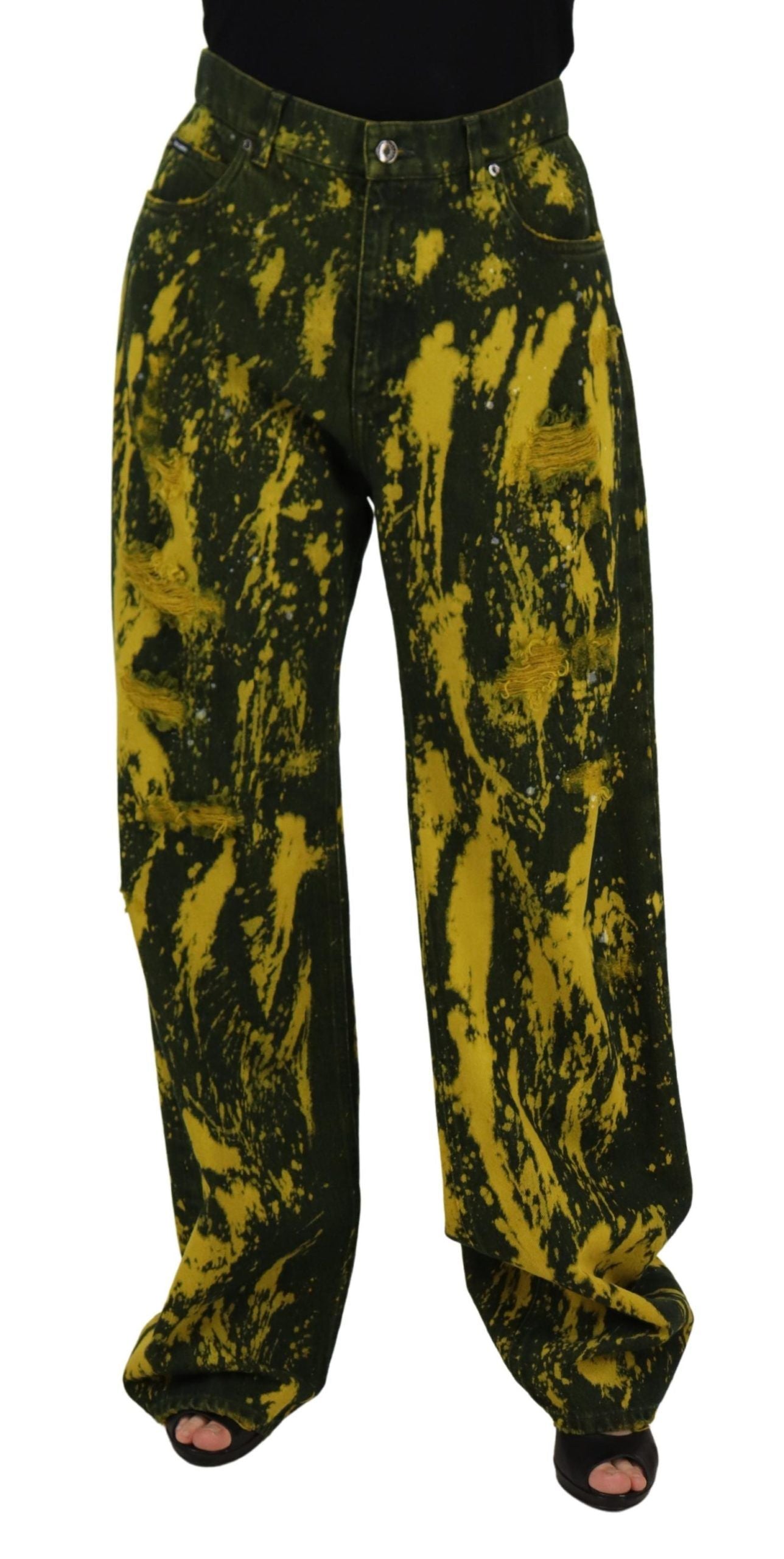 Dolce & Gabbana Sunshine Yellow High Waist Denim