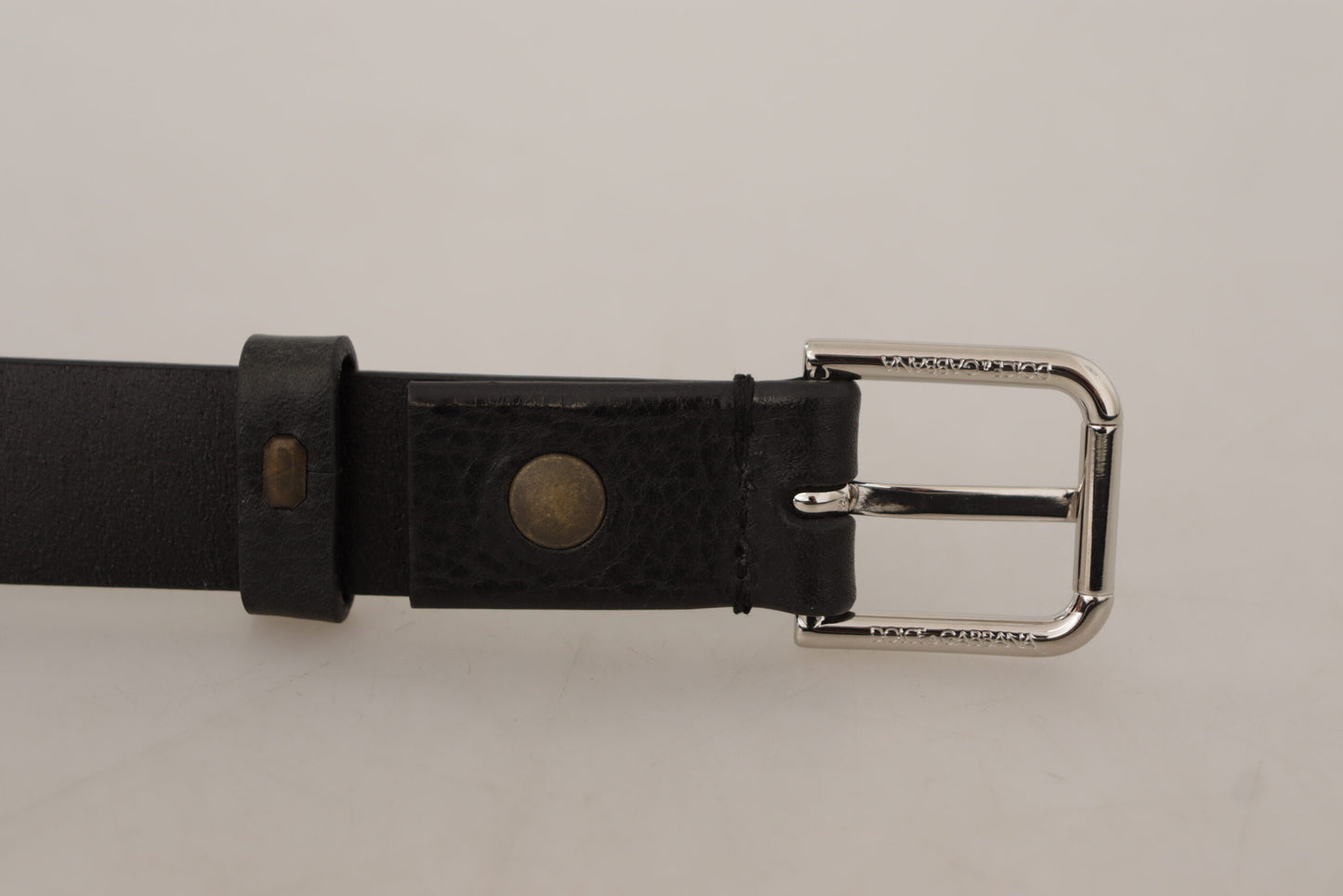 Dolce & Gabbana Elegant Leather Belt with Metal Buckle Closure