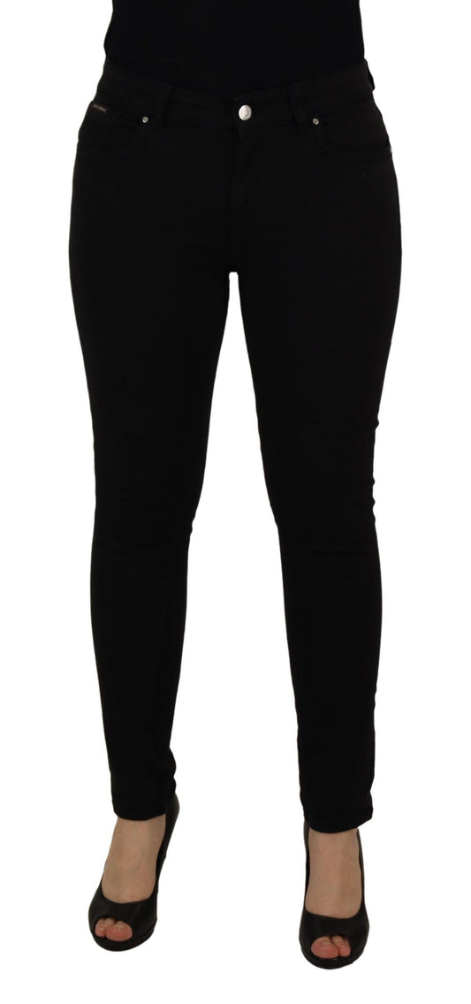 Dolce & Gabbana Elegant Black Mid-Waist Skinny Denim Jeans