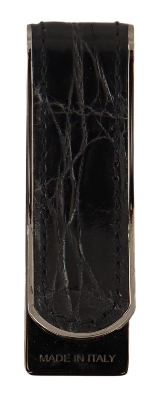 Dolce & Gabbana Elegant Caiman Leather Money Clip