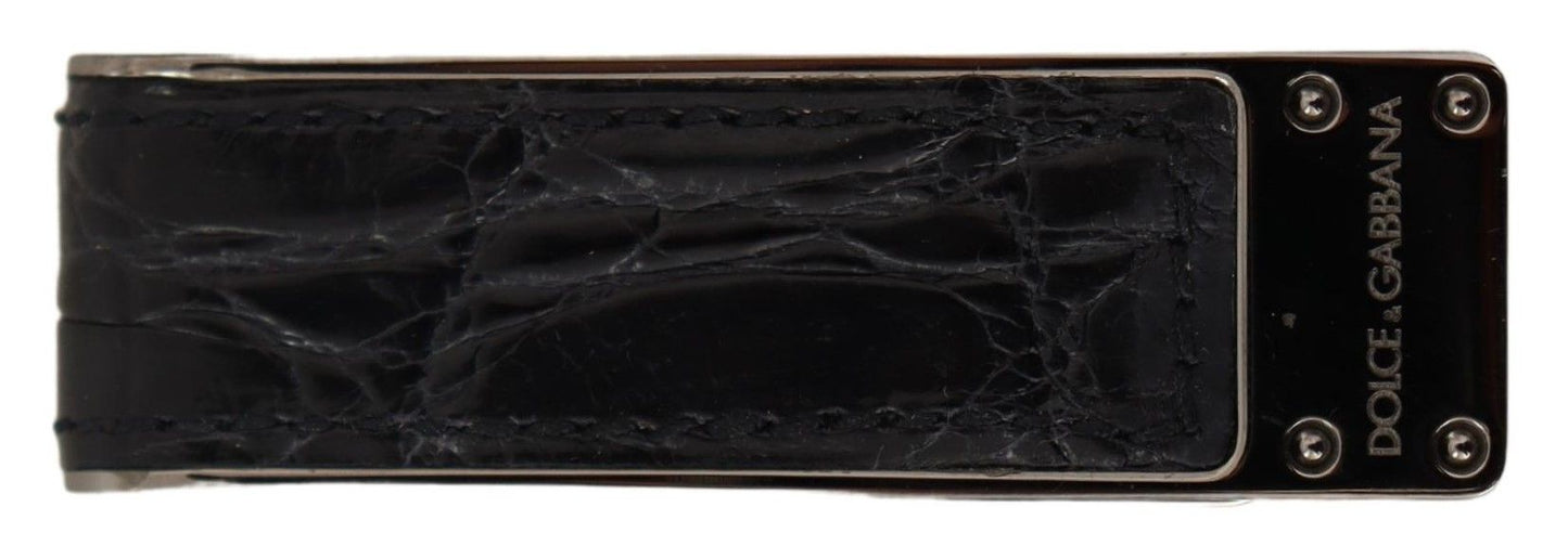 Dolce & Gabbana Elegant Caiman Leather Money Clip