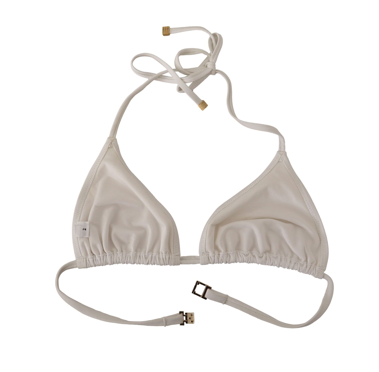 Dolce & Gabbana Chic White Bikini Top - Summer Elegance