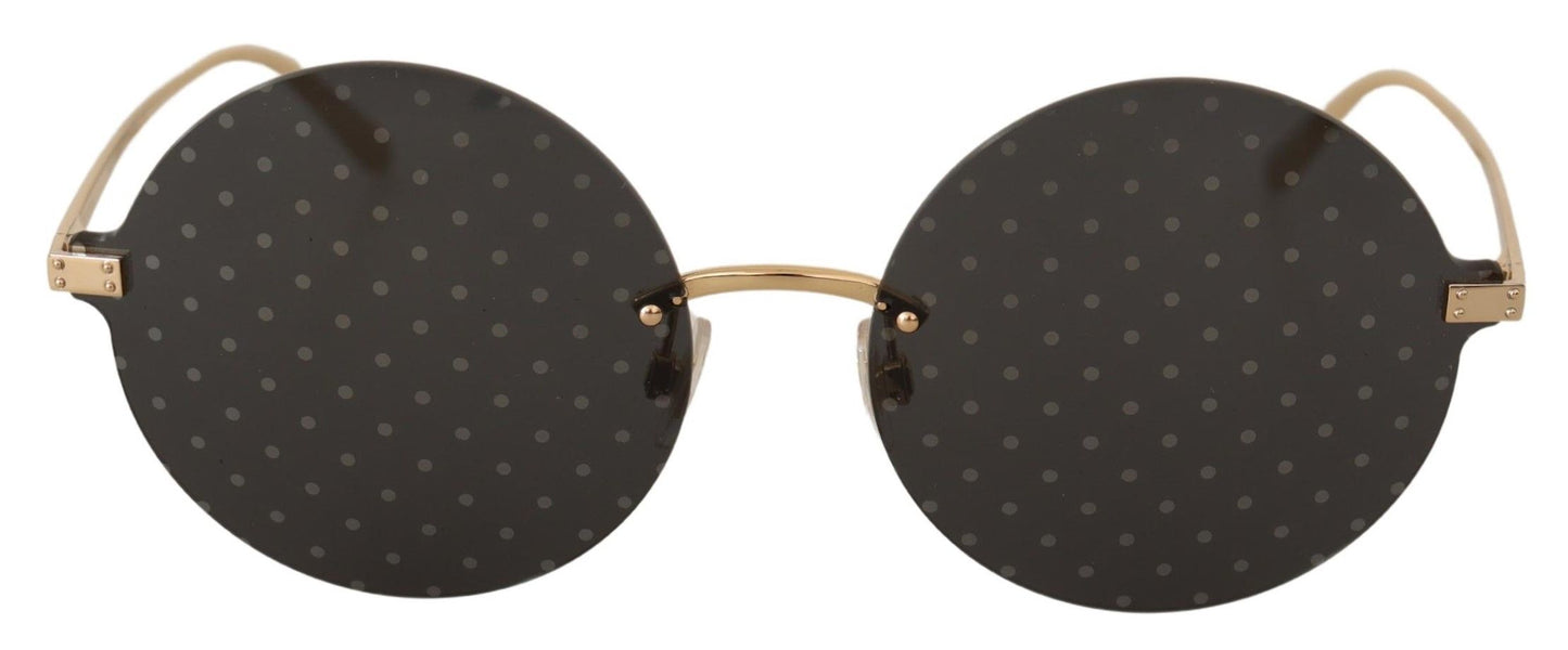 Dolce & Gabbana Elegant Gold Frame Grey Lens Sunglasses