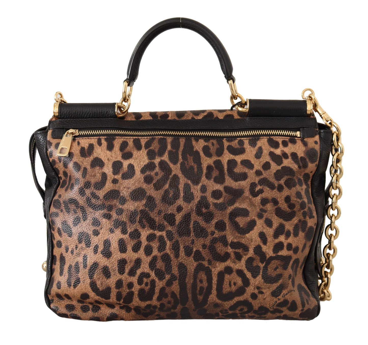 Dolce & Gabbana Elegant Leopard Sicily Shoulder Bag