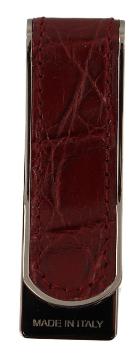 Dolce & Gabbana Exquisite Red Leather Money Clip