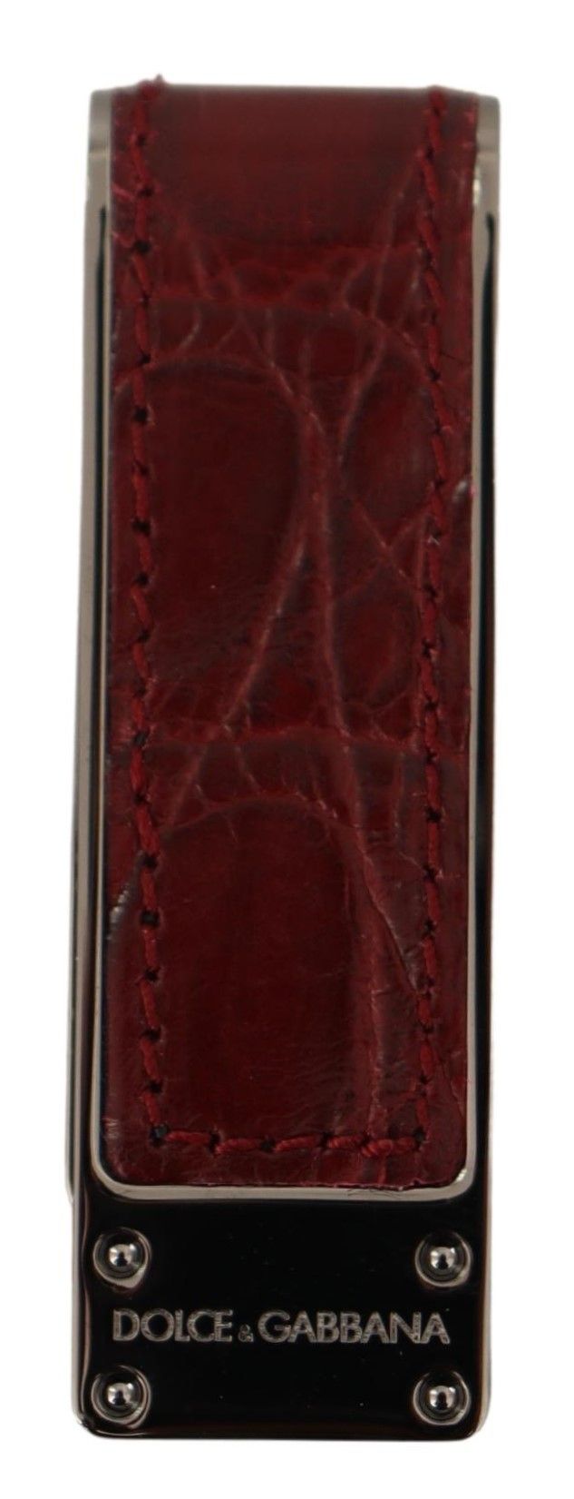 Dolce & Gabbana Exquisite Red Leather Money Clip