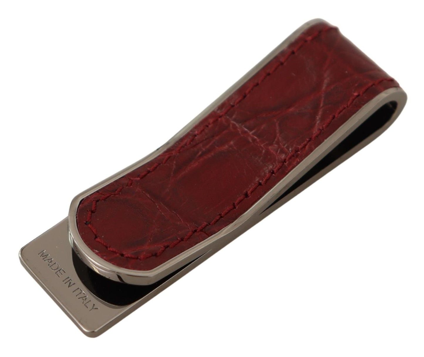 Dolce & Gabbana Exquisite Red Leather Money Clip