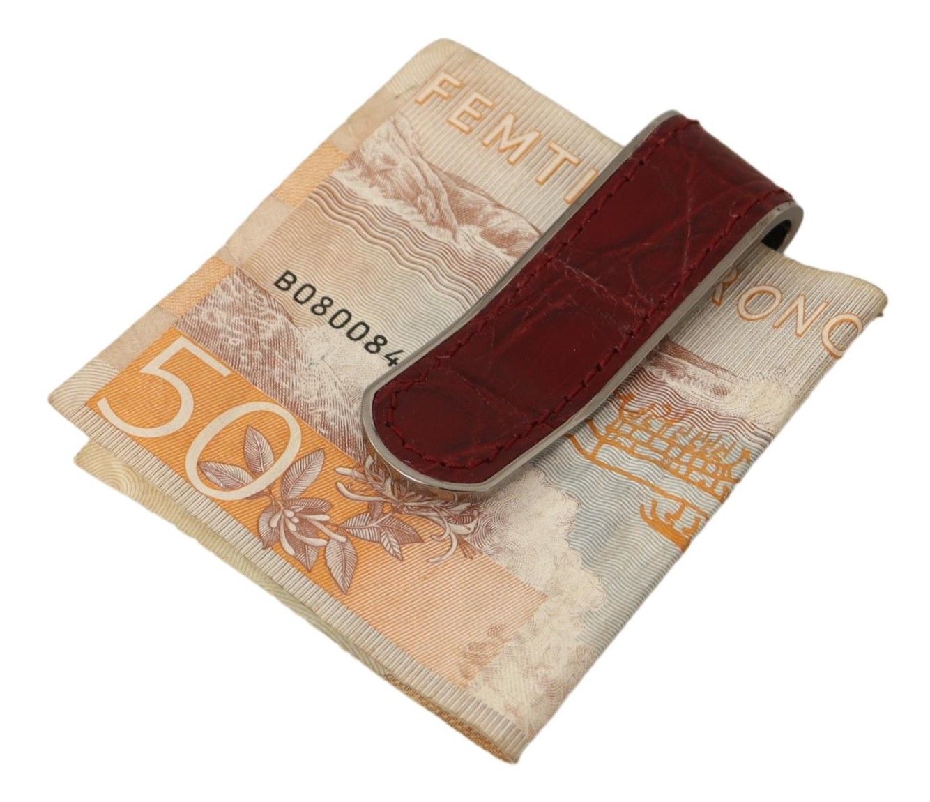 Dolce & Gabbana Exquisite Red Leather Money Clip