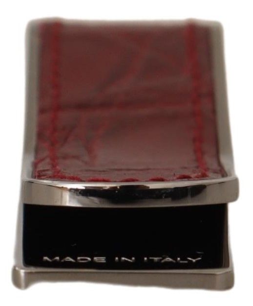 Dolce & Gabbana Exquisite Red Leather Money Clip