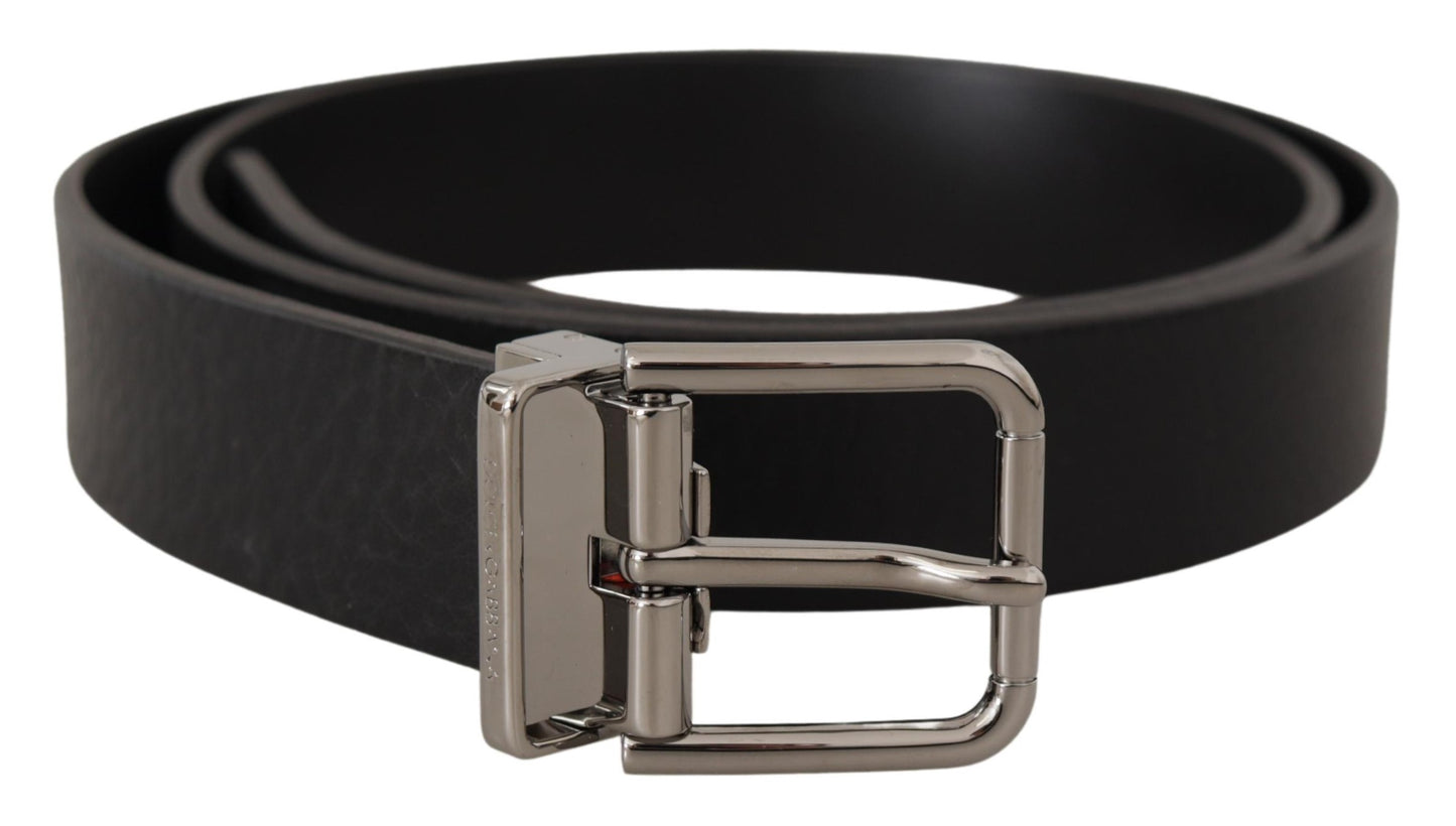 Dolce & Gabbana Elegant Black Leather Belt