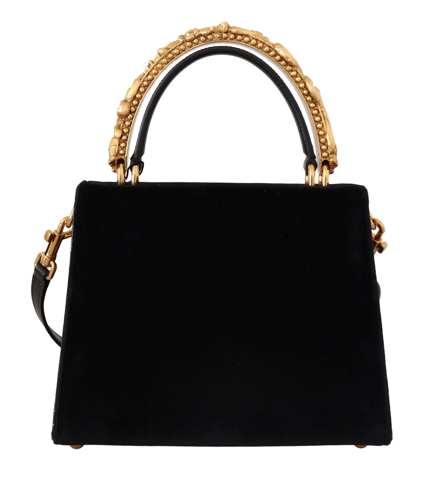 Dolce & Gabbana Elegant Black Brocade Hand Shoulder Bag