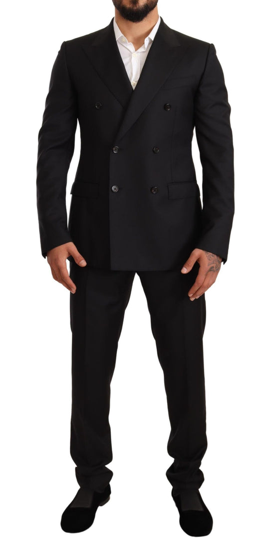 Dolce & Gabbana Elegant Black Two-Piece Wool Suit