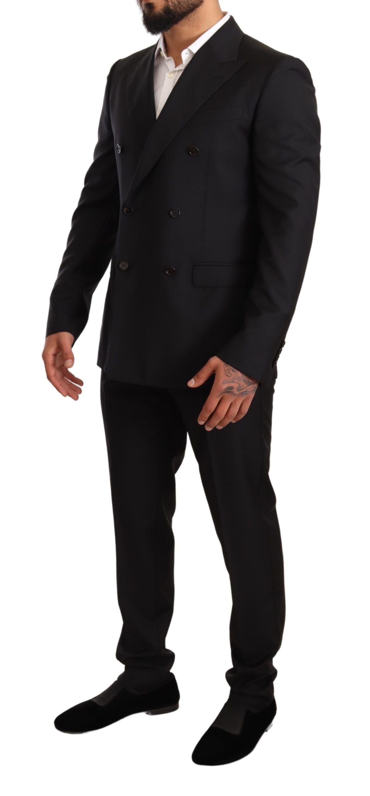 Dolce & Gabbana Elegant Black Two-Piece Wool Suit