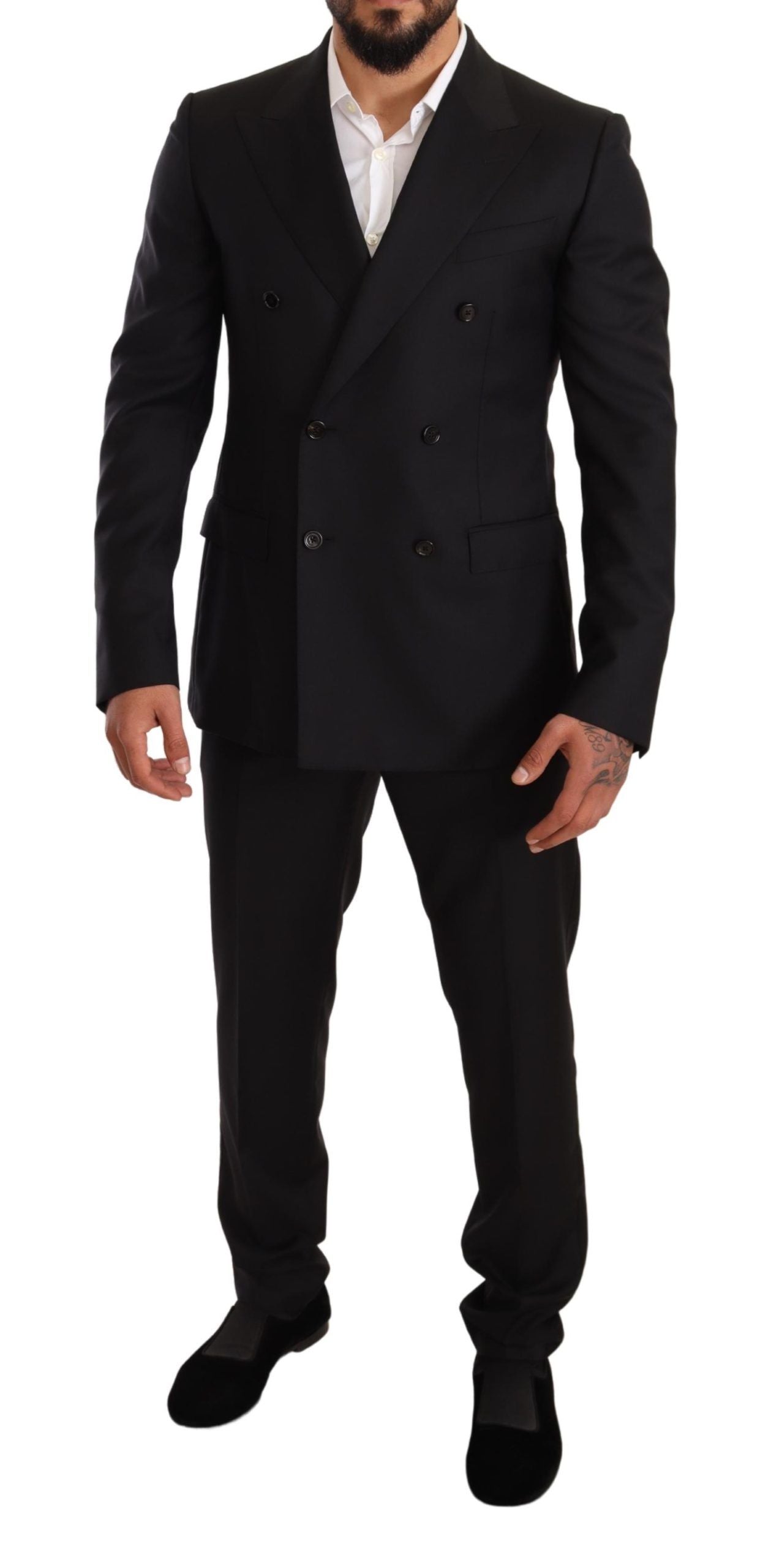 Dolce & Gabbana Elegant Black Two-Piece Wool Suit