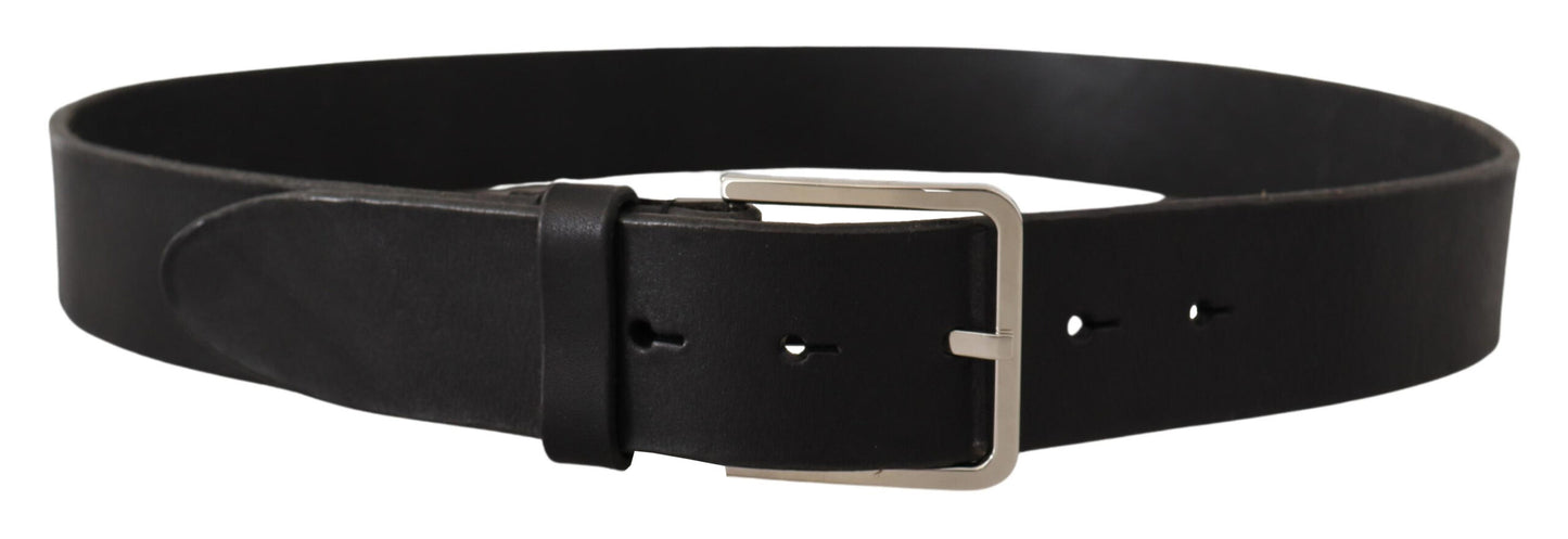 Dolce & Gabbana Elegant Black Leather Statement Belt