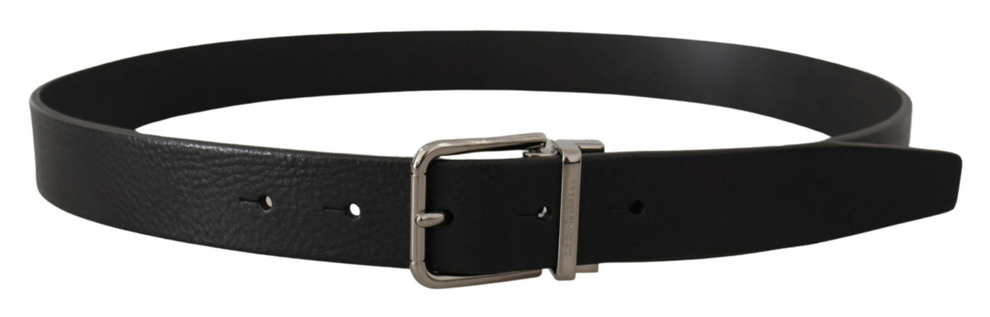 Dolce & Gabbana Elegant Black Leather Belt