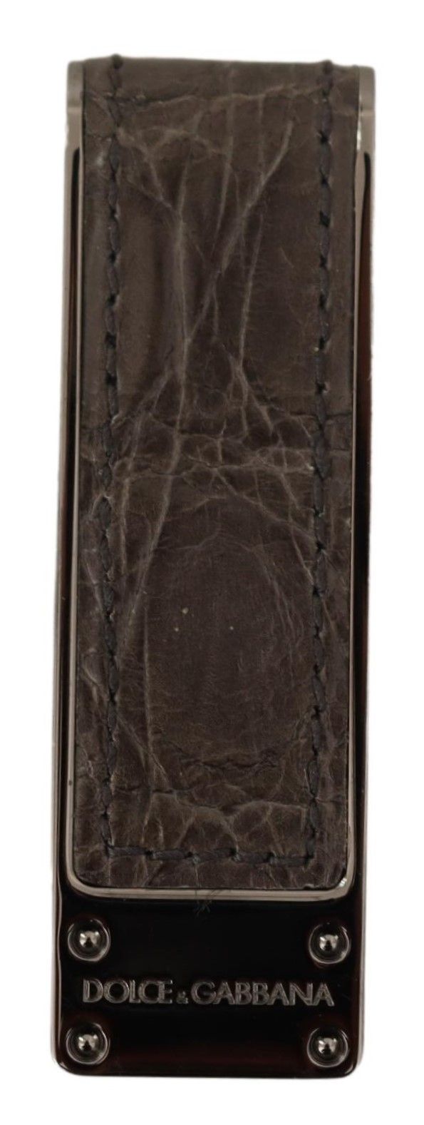 Dolce & Gabbana Elegant Leather Money Bar Clip