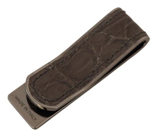 Dolce & Gabbana Elegant Leather Money Bar Clip