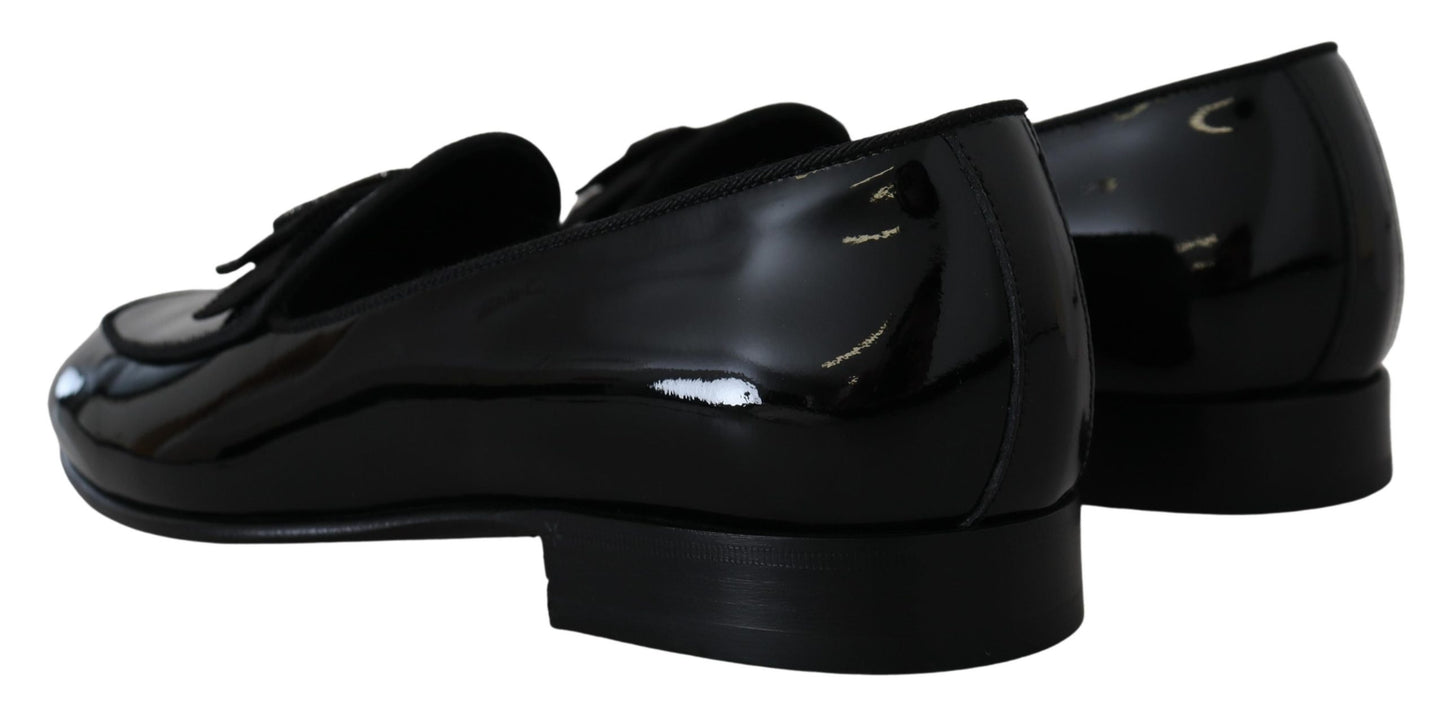 Dolce & Gabbana Elegant Patent Leather Slipper Loafers