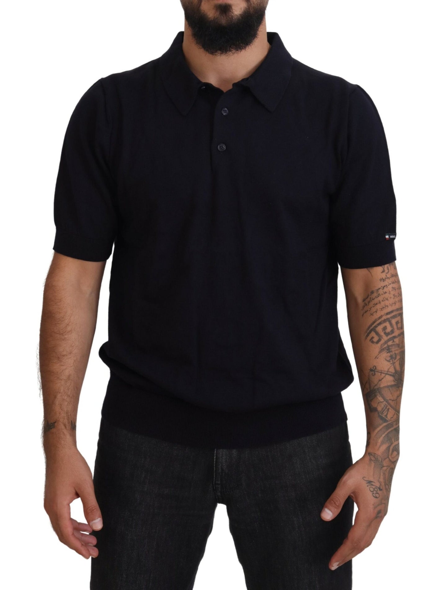 Dolce & Gabbana Elegant Blue Cotton Polo Tee