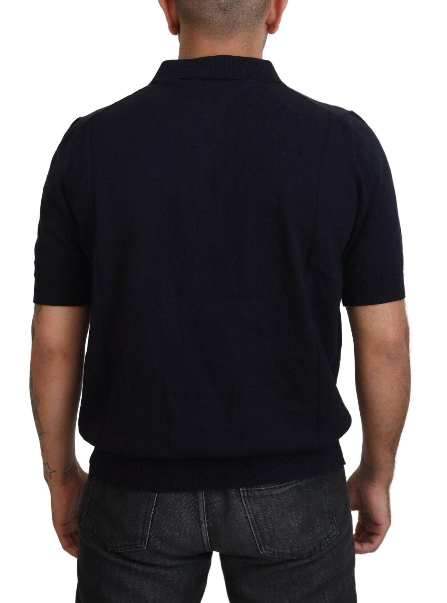 Dolce & Gabbana Elegant Blue Cotton Polo Tee