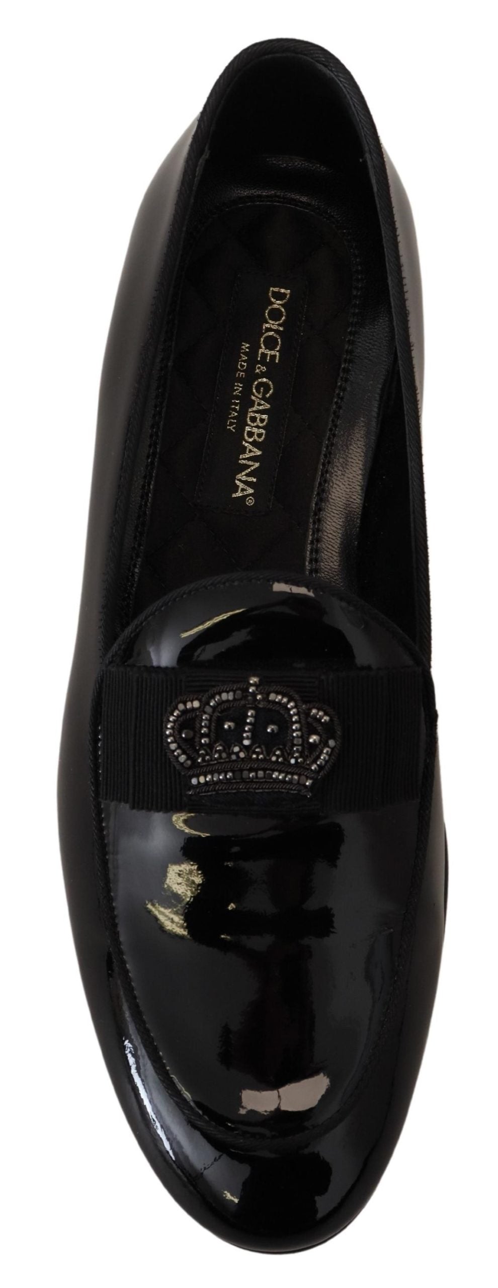 Dolce & Gabbana Elegant Patent Leather Slipper Loafers