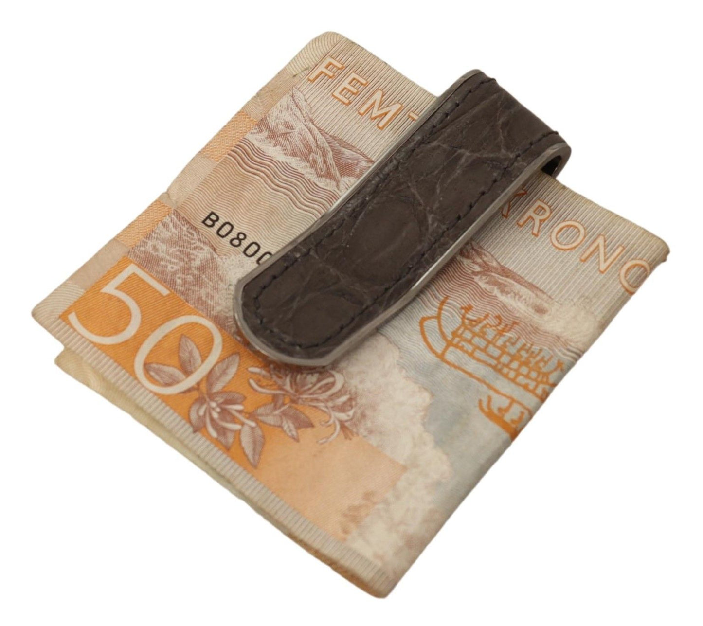 Dolce & Gabbana Elegant Leather Money Bar Clip