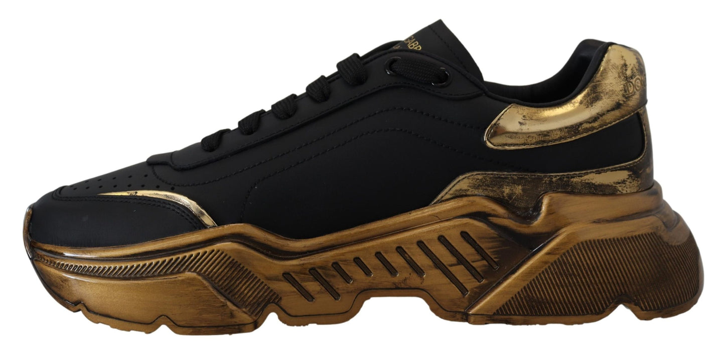 Dolce & Gabbana Daymaster Casual Sneakers in Black and Gold