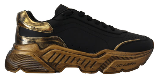 Dolce & Gabbana Daymaster Casual Sneakers in Black and Gold