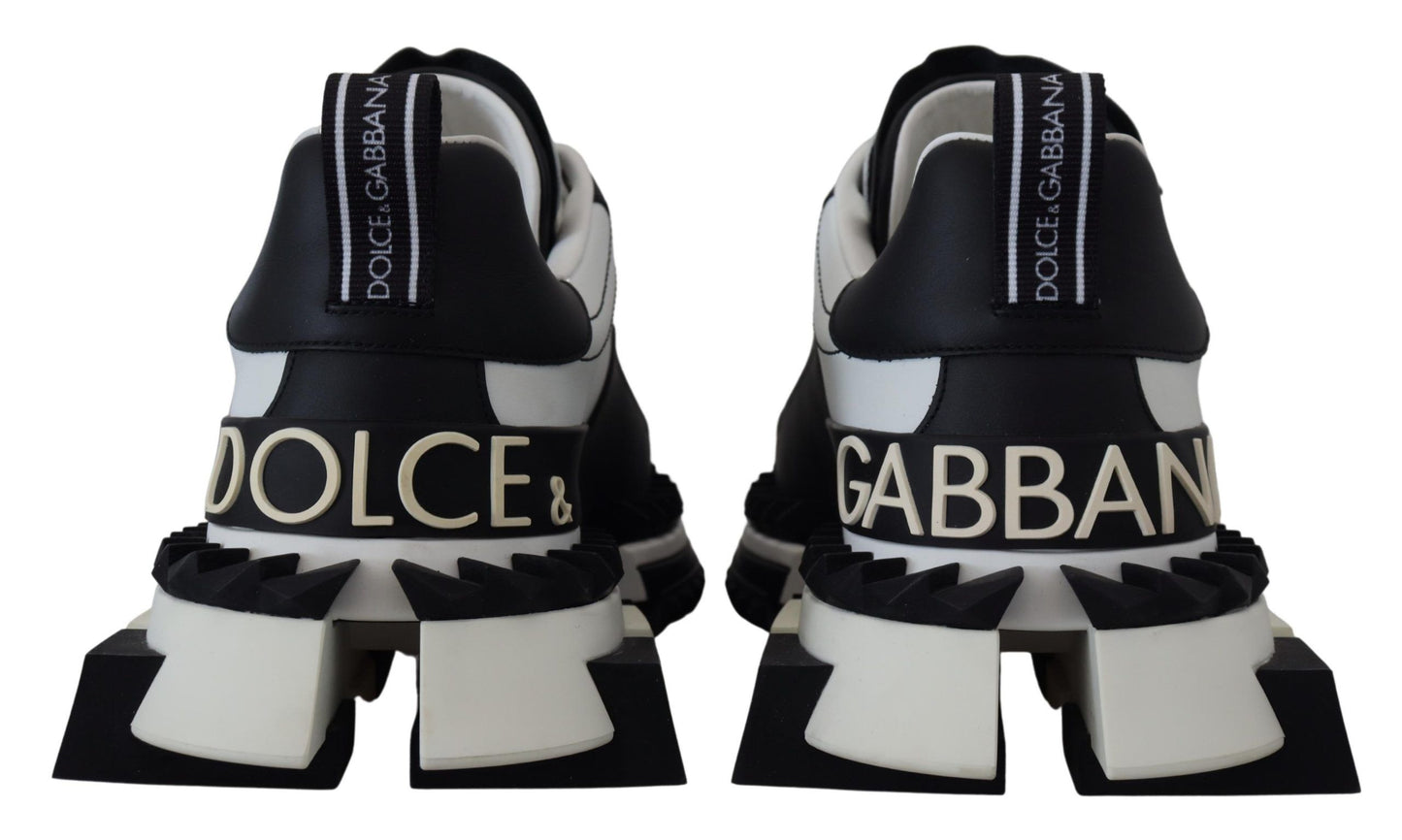 Dolce & Gabbana Super King Leather Sneakers - White & Black