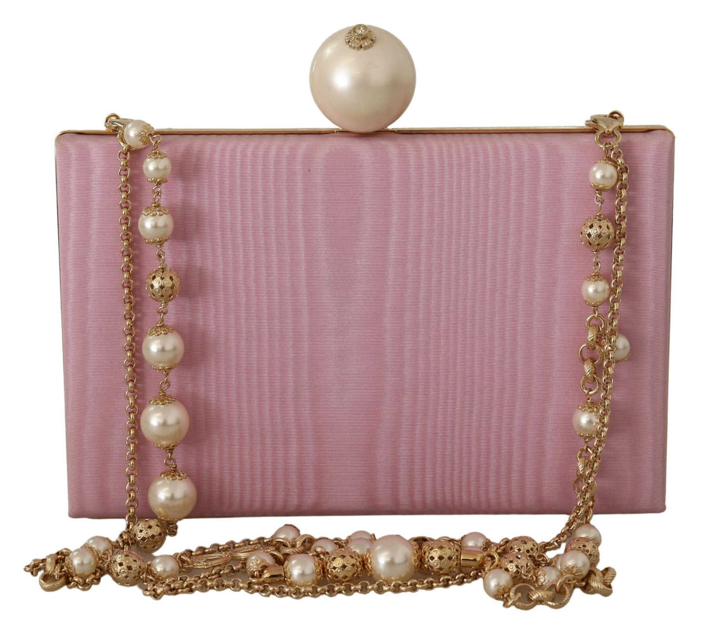 Dolce & Gabbana Chic Pink Silk Crossbody Evening Bag