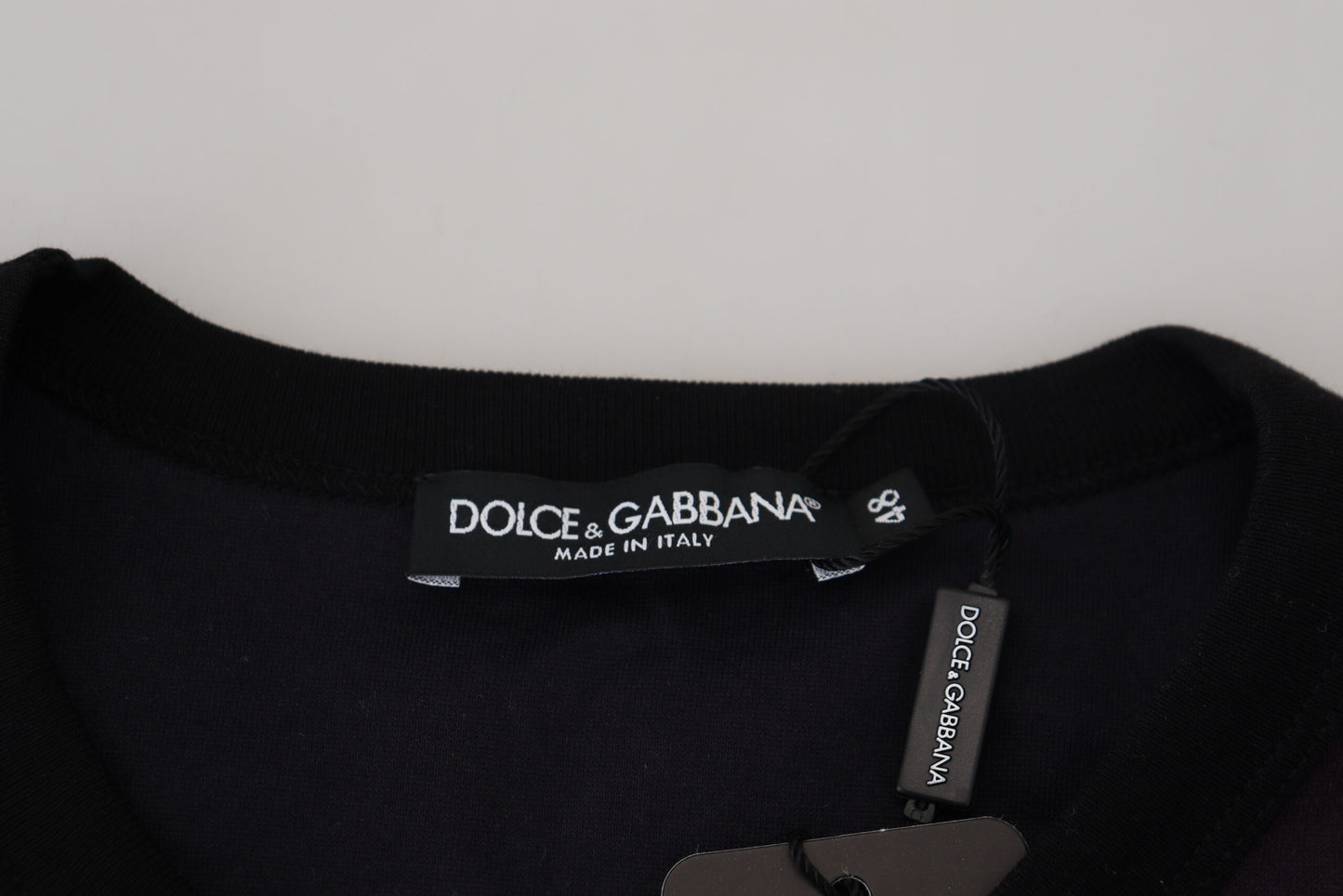 Dolce & Gabbana Floral Logo Print Cotton Tee