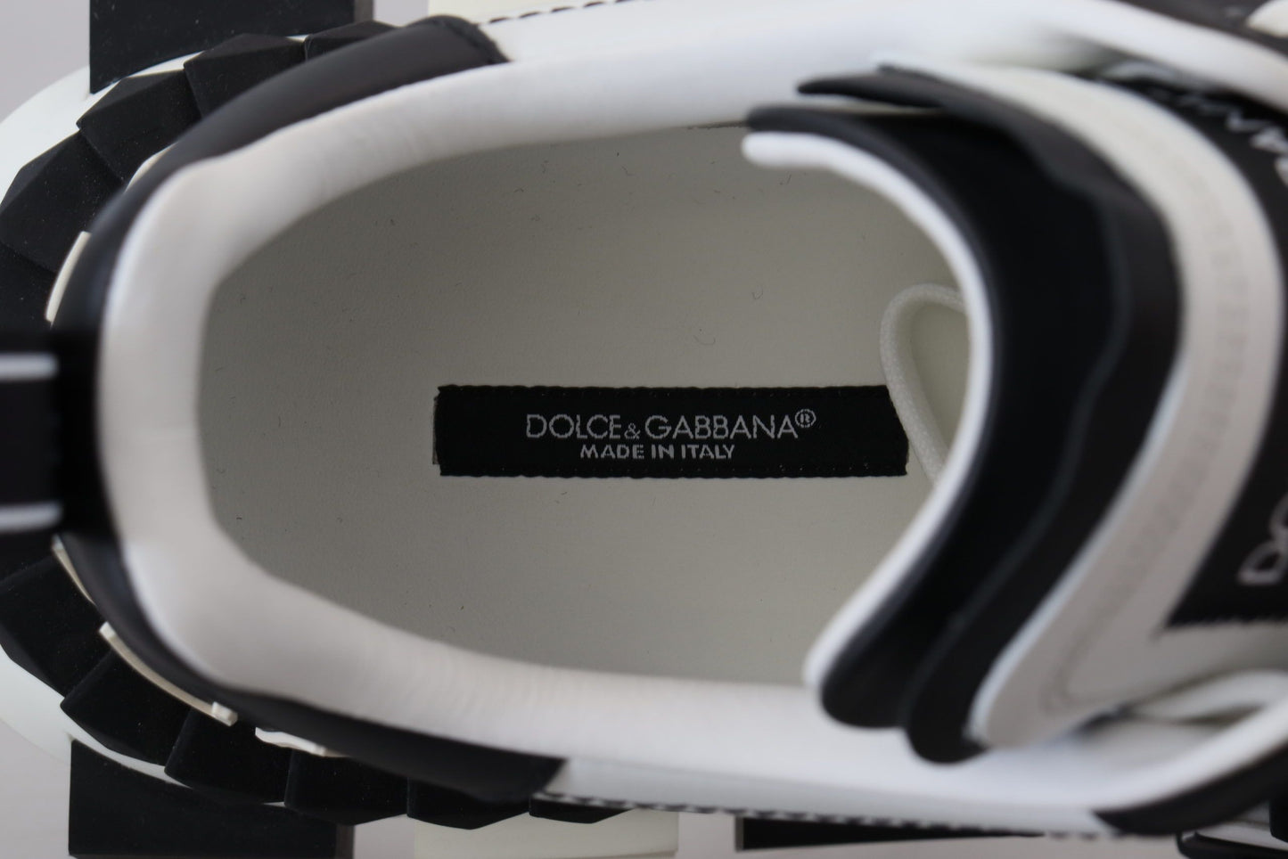 Dolce & Gabbana Super King Leather Sneakers - White & Black