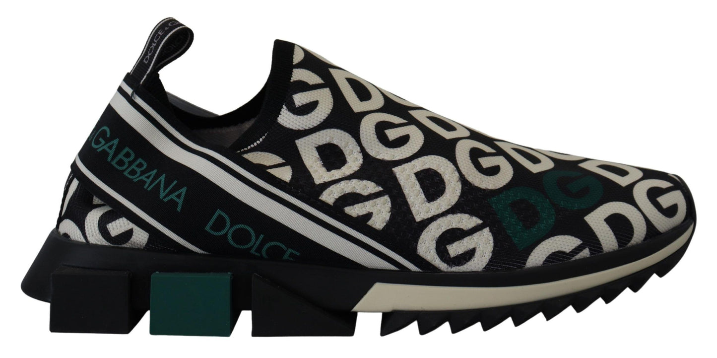 Dolce & Gabbana Elegant Monochrome Logo Sneakers