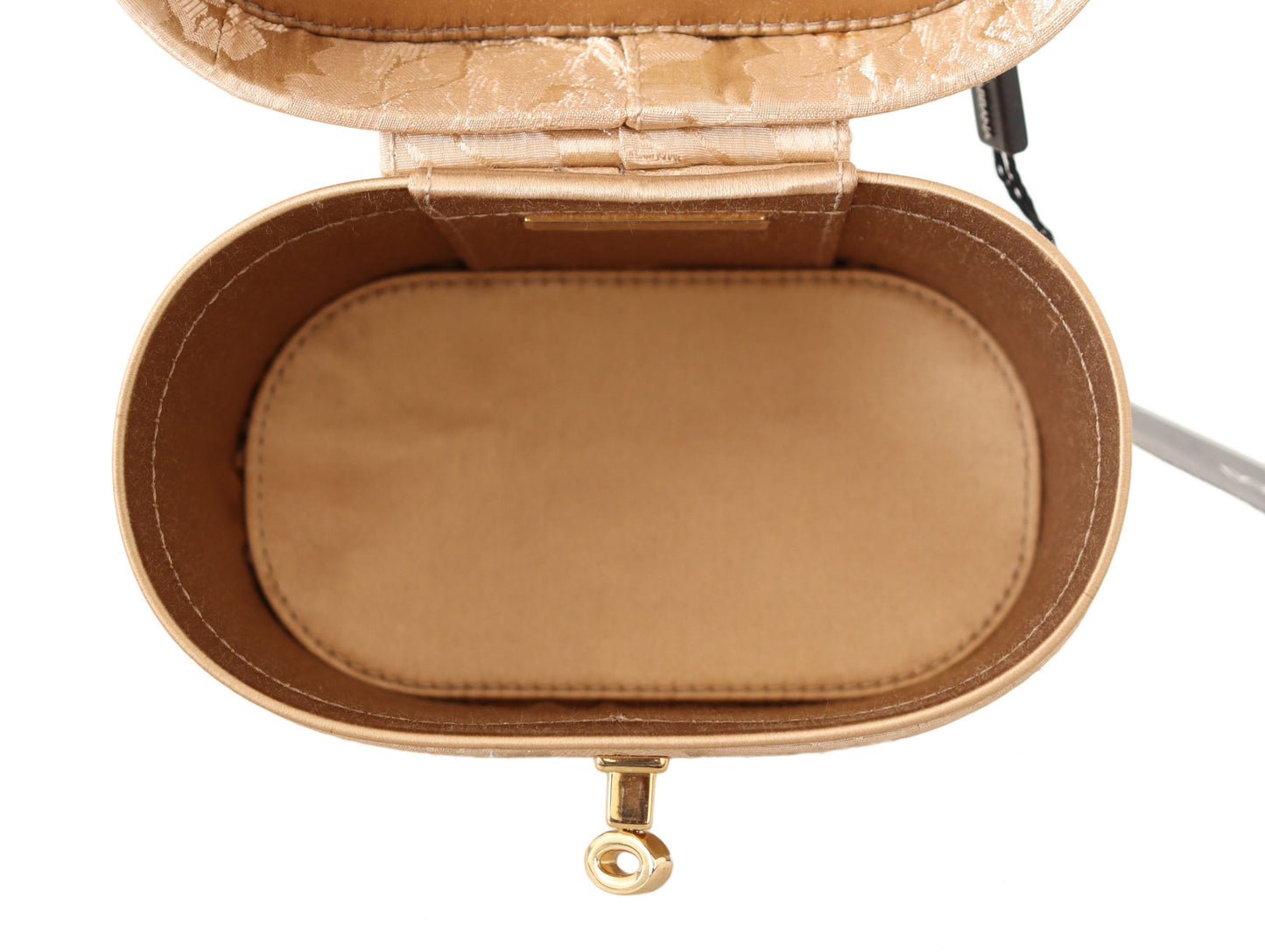 Dolce & Gabbana Beige Alta Moda Hand Makeup Mirror Bag