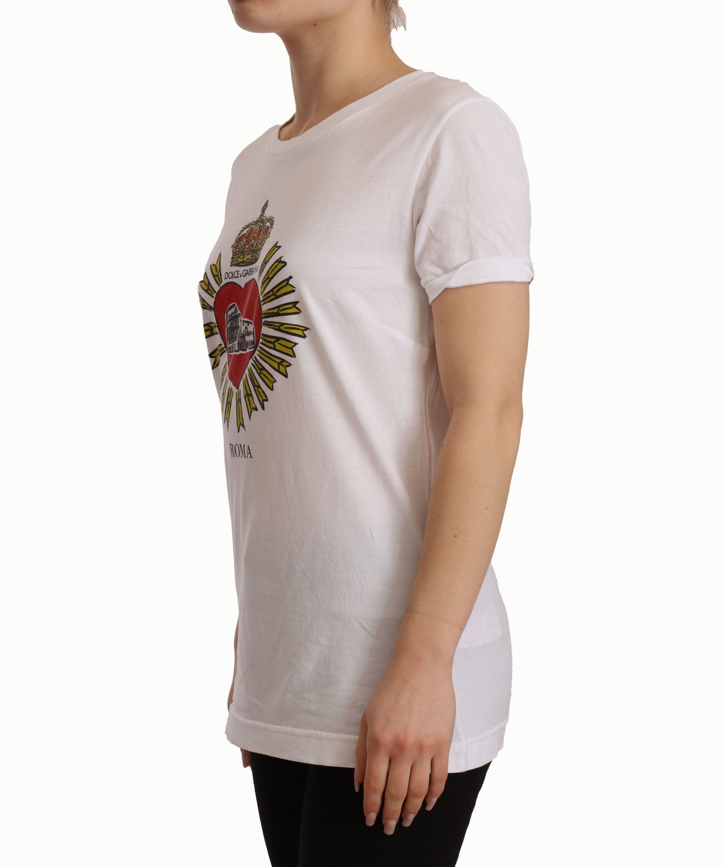 Dolce & Gabbana Chic Colorful Print Cotton Tee