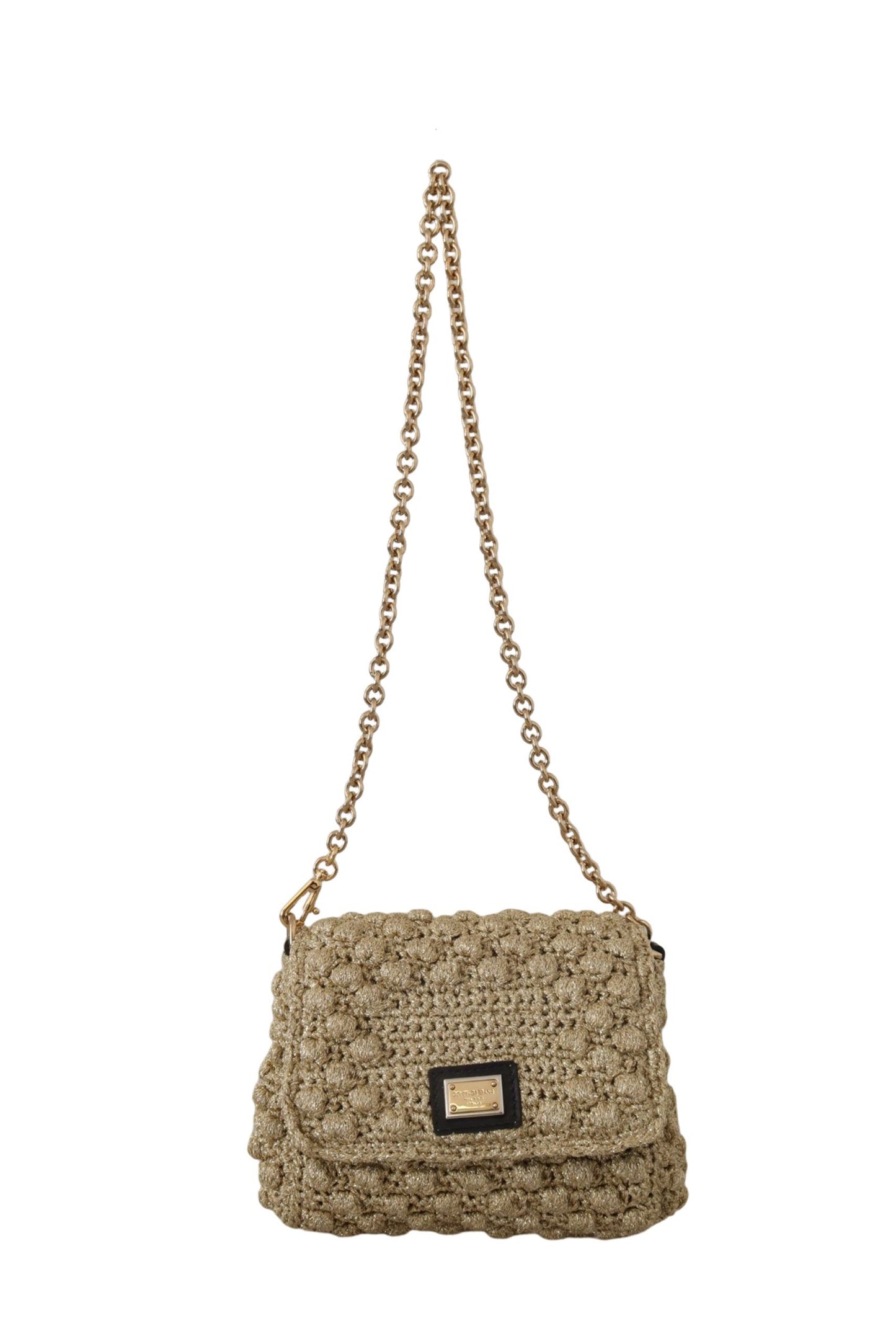 Dolce & Gabbana Elegant Gold Evening Clutch