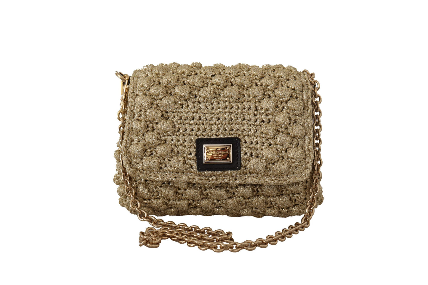 Dolce & Gabbana Elegant Gold Evening Clutch